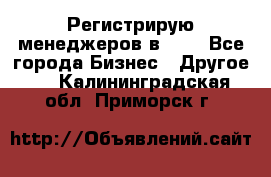 Регистрирую менеджеров в  NL - Все города Бизнес » Другое   . Калининградская обл.,Приморск г.